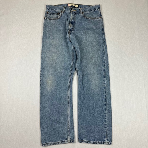 Levis 505 Regular Fit Jeans Size 34x30 Straight Leg Fit - Picture 1 of 8